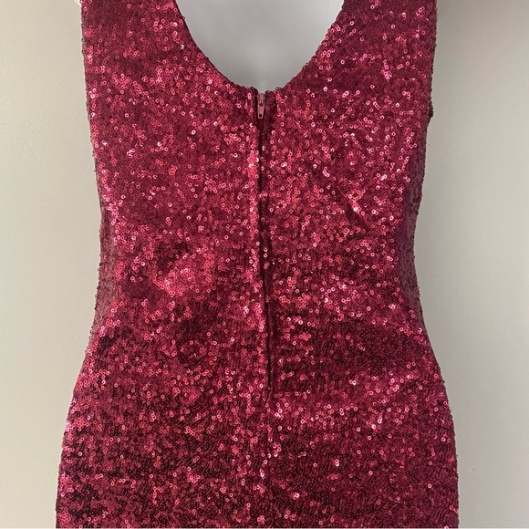 Womens Cristal Doll Red Disque Sequin Dress Size Small - Picture 5 of 7